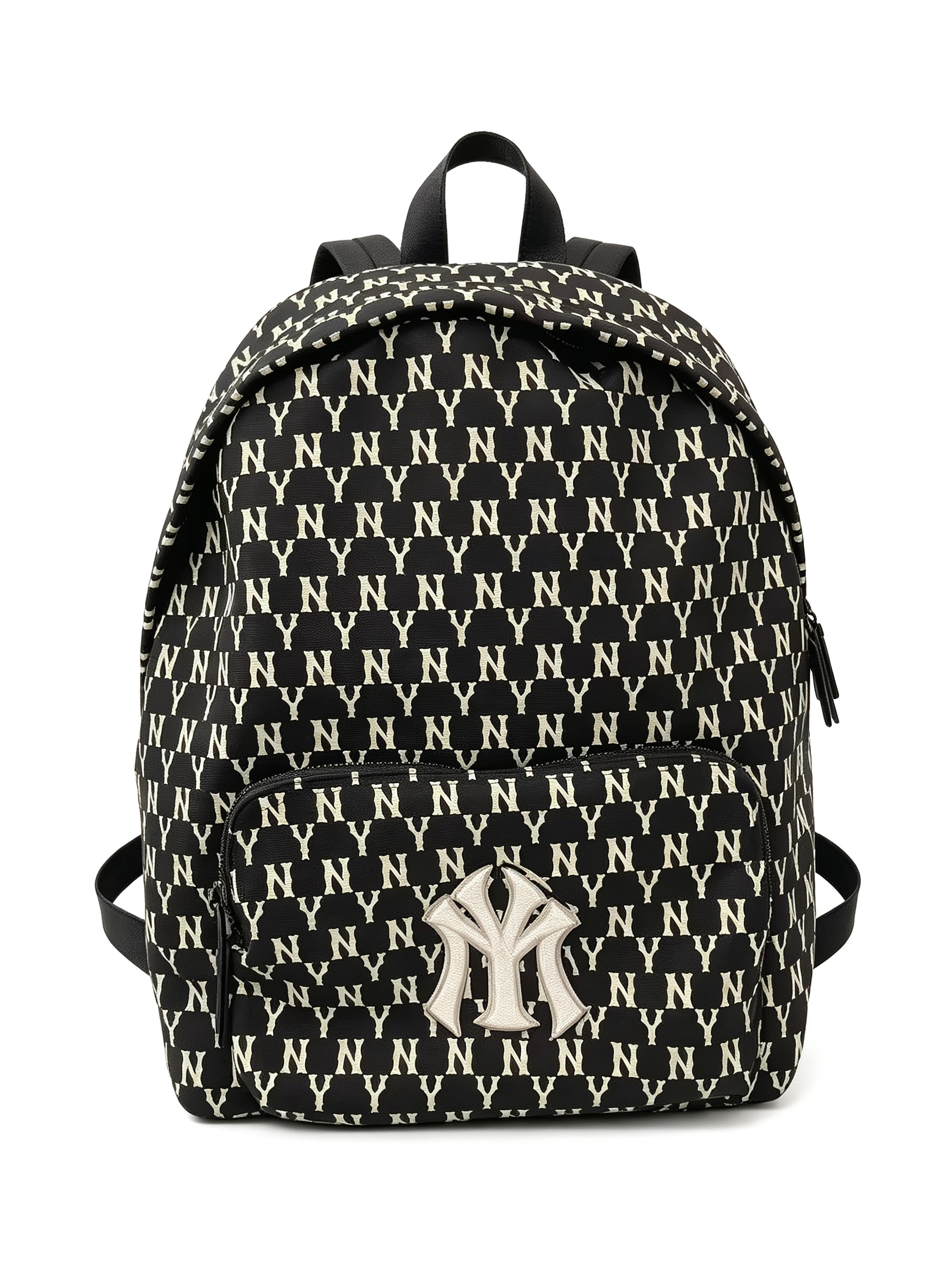 Monogram Pattern Unisex Backpack, Large Capacity 15.6 Inch Laptop Daypack, Fashion Street Style Rucksack for School Travel Commute