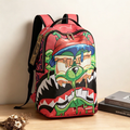 Sprayground Slime Monster Graffiti Shark Backpack Colorful Drip Print Waterproof Laptop School Bag