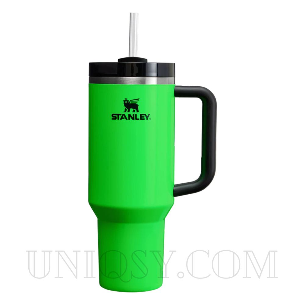 Stanley Neon Green 40 OZ Quencher Flowstate Tumbler Cup