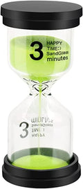 Sand Timer, Sand Timers Colorful 3 Minutes Sandglass Timer with Protective Cover for Classroom Home Office Cooking
