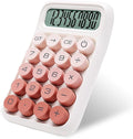 Y YOMA 1 Pack Mechanical Switch Calculator with 10 Digit Large LCD Display Big Button, Mini Cute Desktop Calculator 4 Function Basic Calculators for School Home Office Business, Cute Pink