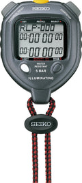 Seiko SVAE301 Portable Training Stopwatch, Dual‑Display Timing, 100 Lap Memory, LED Backlight, Dual Repeat Interval Timer