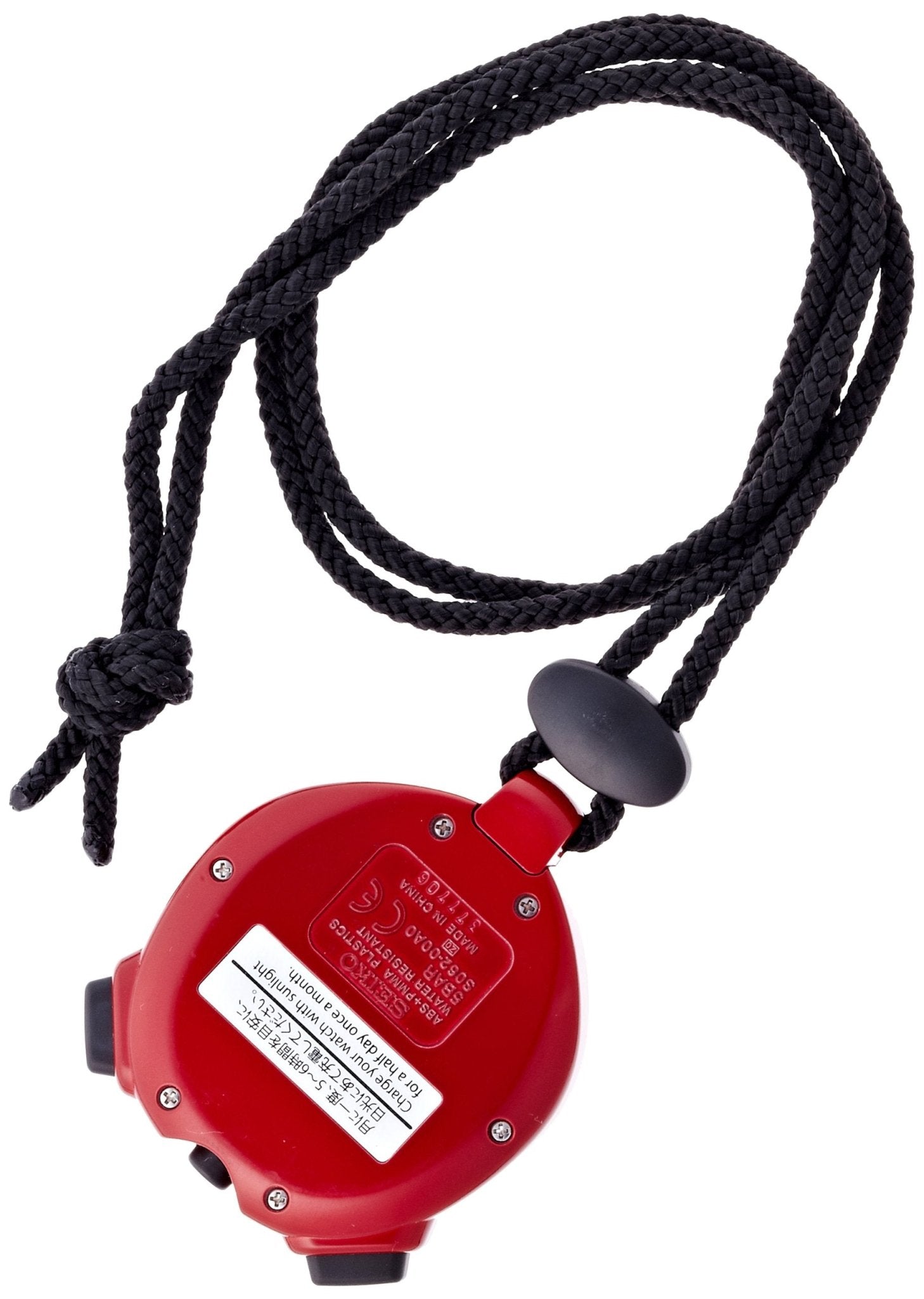 Seiko Solar Interval Training Sports Stopwatch Power Red SVAJ103, Lightweight 61g, 300 Lap Memory, Dual‑Repeat Interval Timer